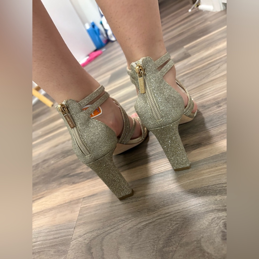 Jimmy Choo Selina 85 Dusty Glitter High Heel - Picture 12 of 13